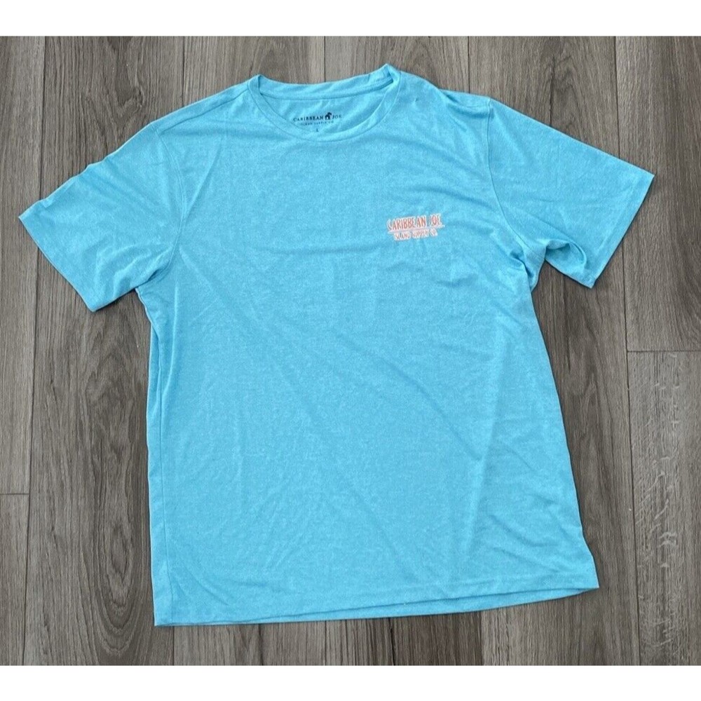 Mens Carribean Joe Breeze Tech Tee T-shirt white size Large 100% Polyester - Picture 2 of 6